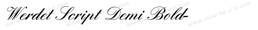 Werdet Script Demi Bold字体转换